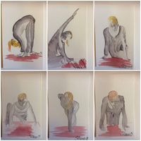 Yoga Miniaturen, Aquarell